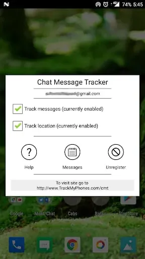 Chat Message Tracker Remotely