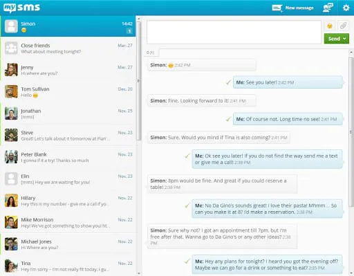 mysms - Remote Text Messages