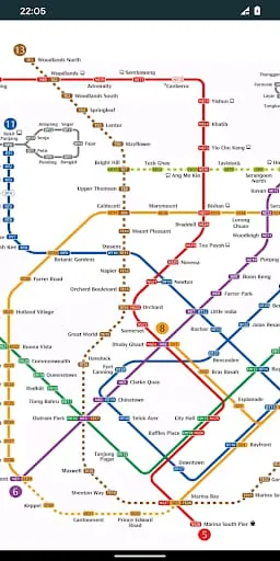 Singapore Metro Map MRT & LRT