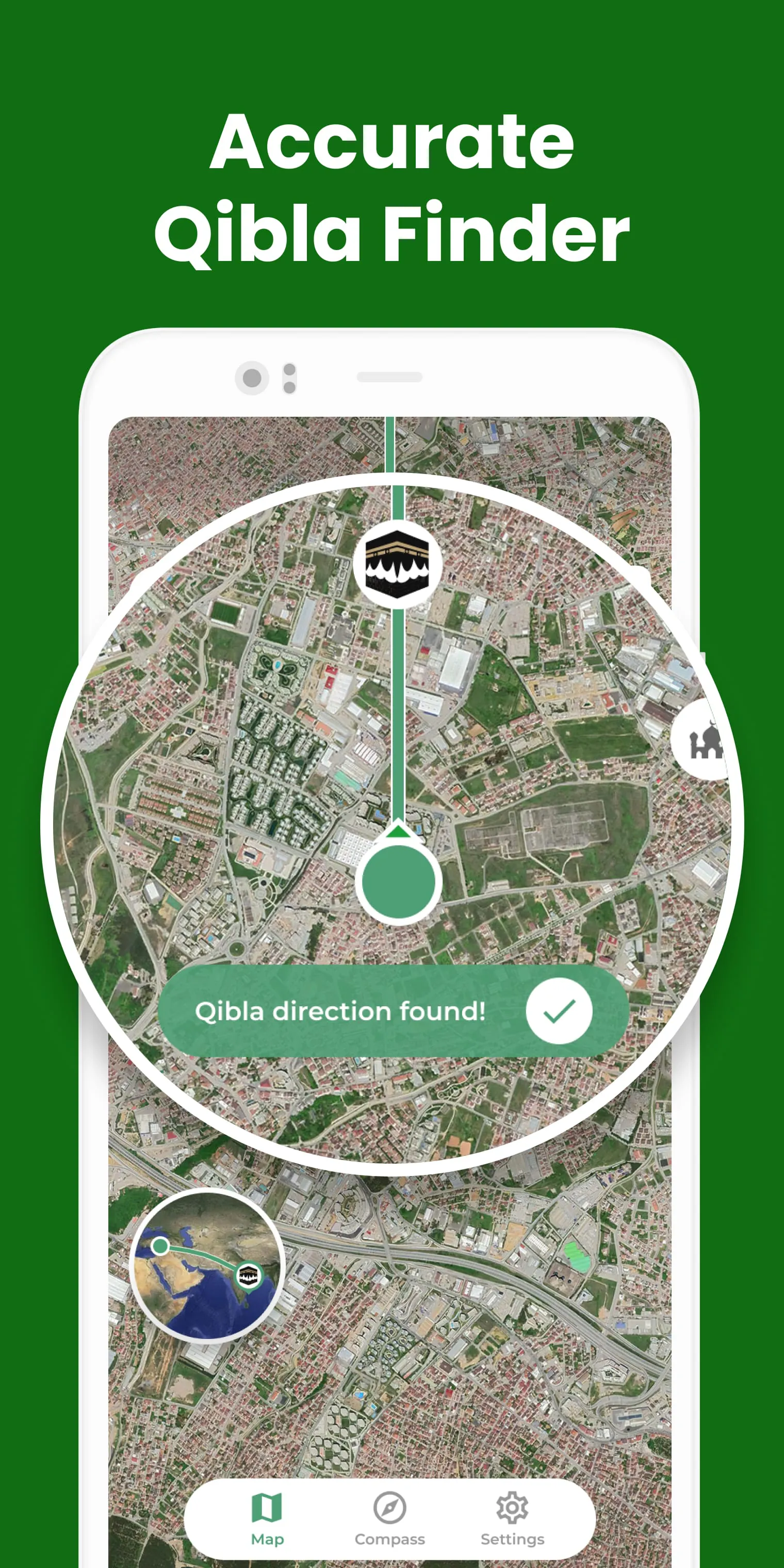 Qibla Finder Compass 100%