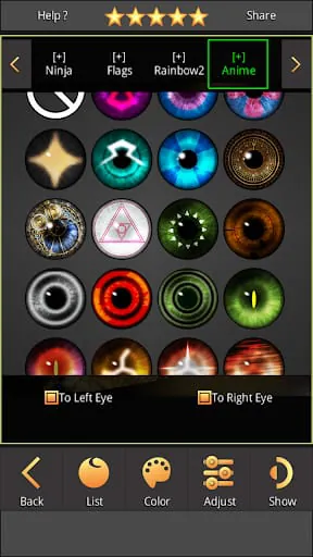 Sharingan - Eye And Hair Color