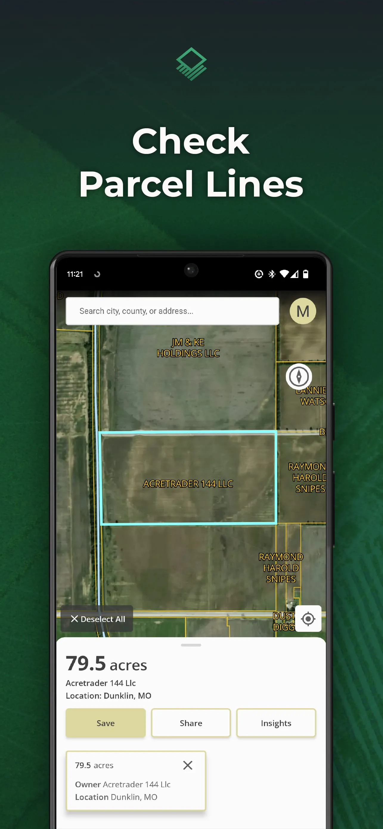 Acres: Land Data & Parcel Maps