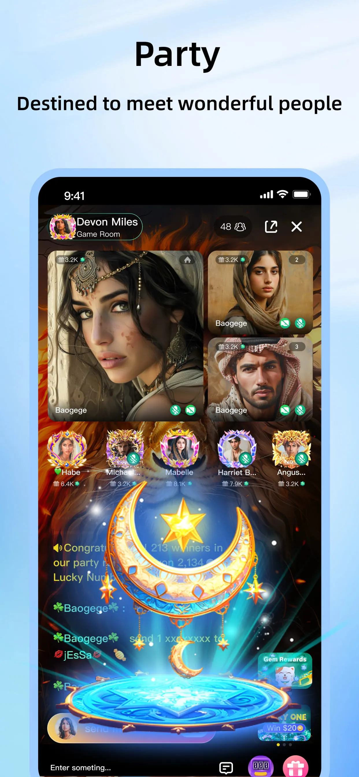 Gemgala - Party & Chat & Games