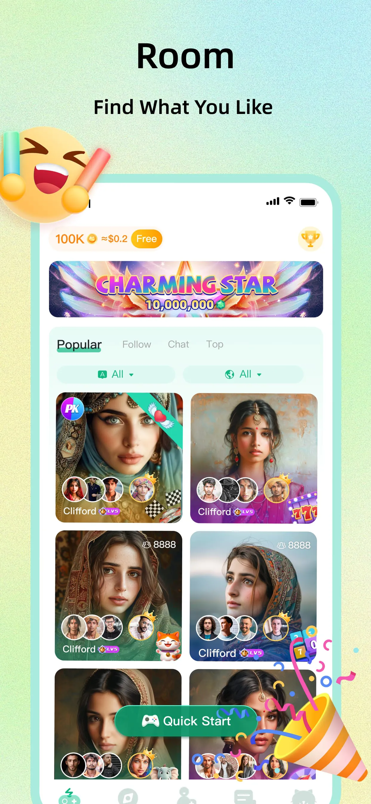 Gemgala - Party & Chat & Games