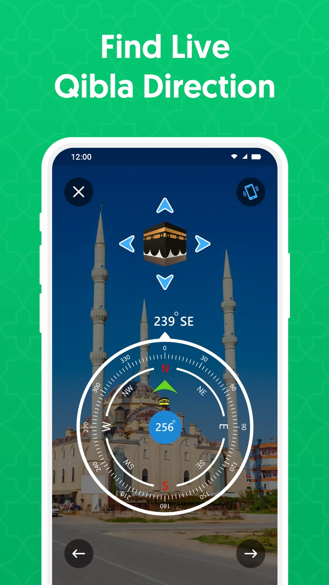 Qibla Compass: Qibla Direction