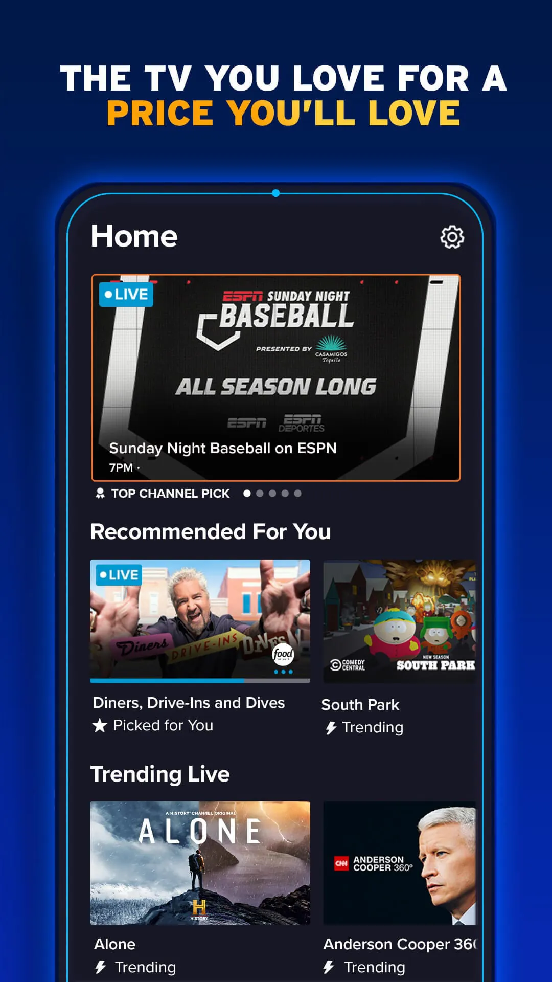 SLING: Live TV, Shows & Movies
