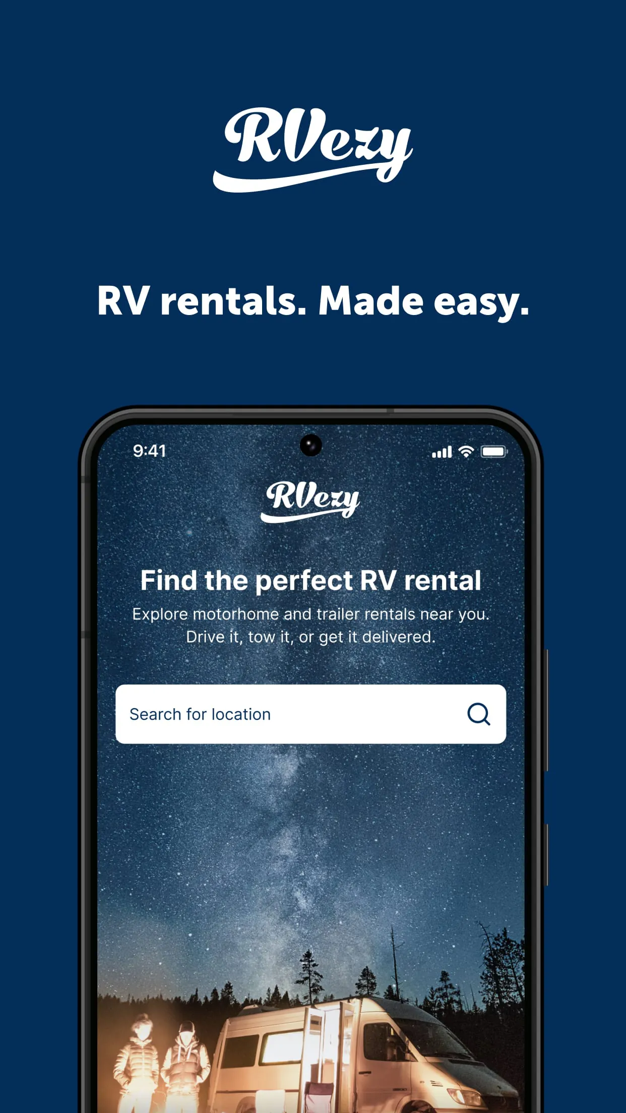 RVezy — RV Rentals. Made Easy