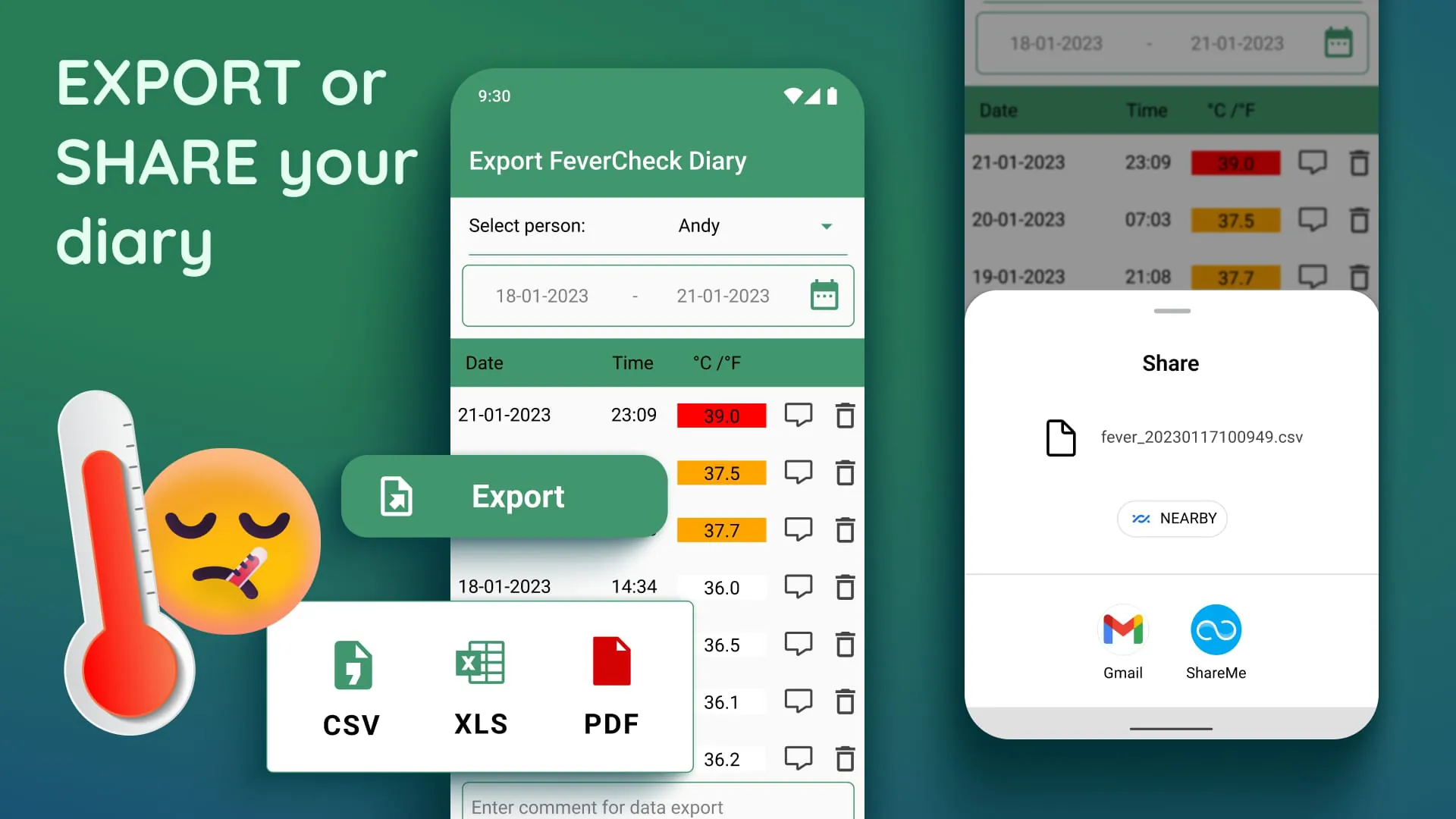 Body Temperature・Fever Tracker