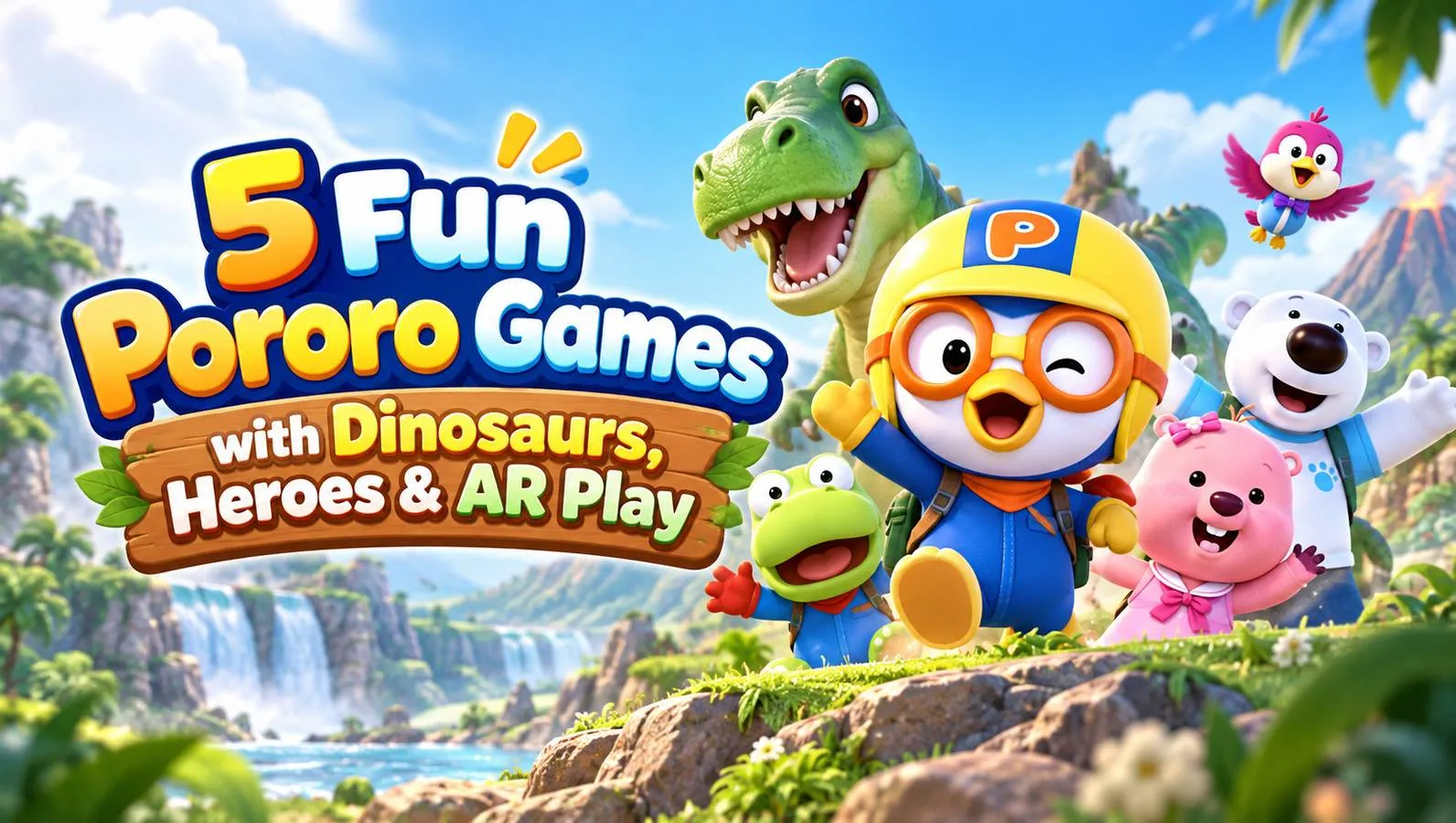 5 Fun Pororo Games with Dinosaurs, Heroes & AR Play