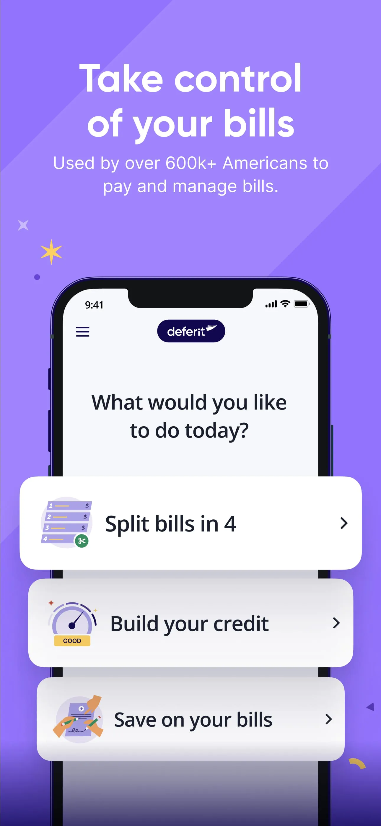 Deferit: Pay bills in 4