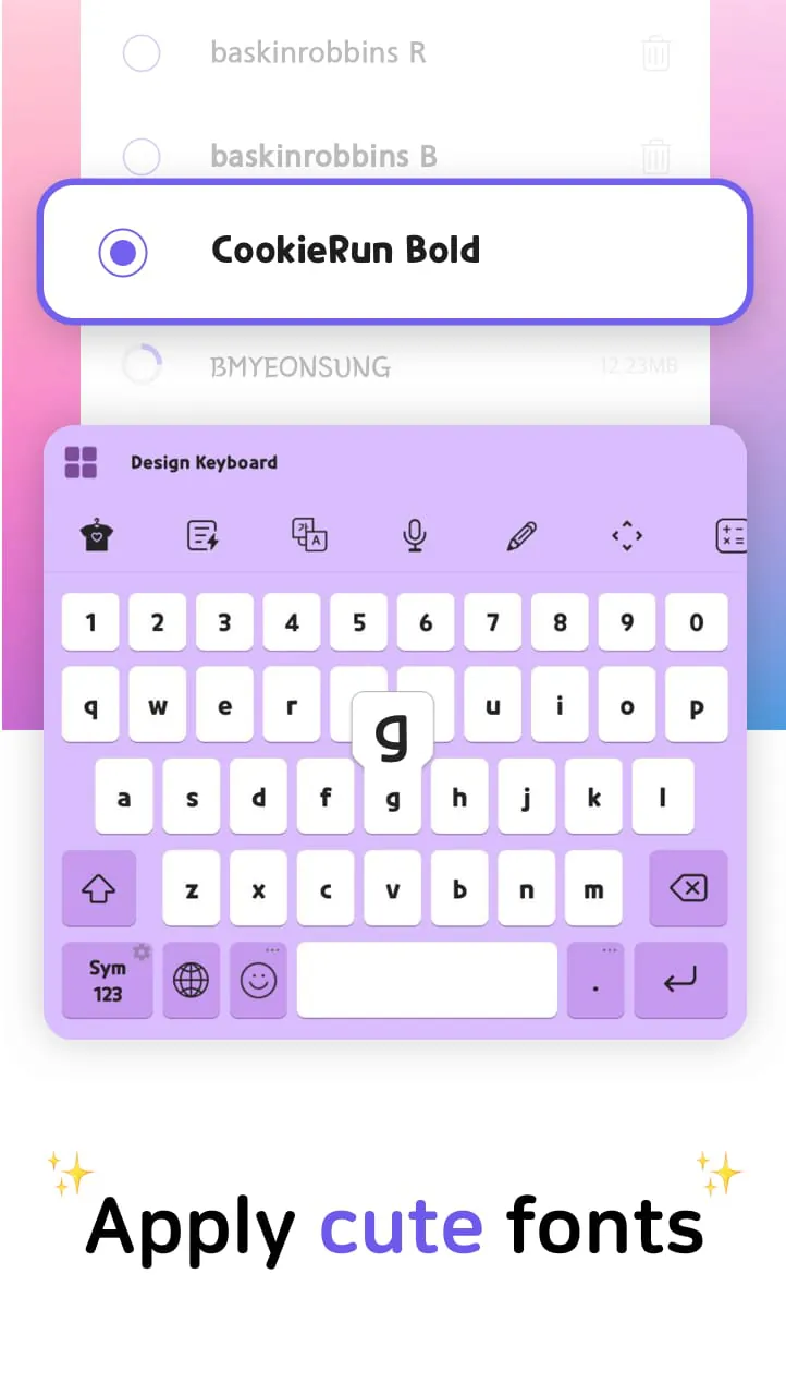 Design Keyboard - Fonts, Emoji