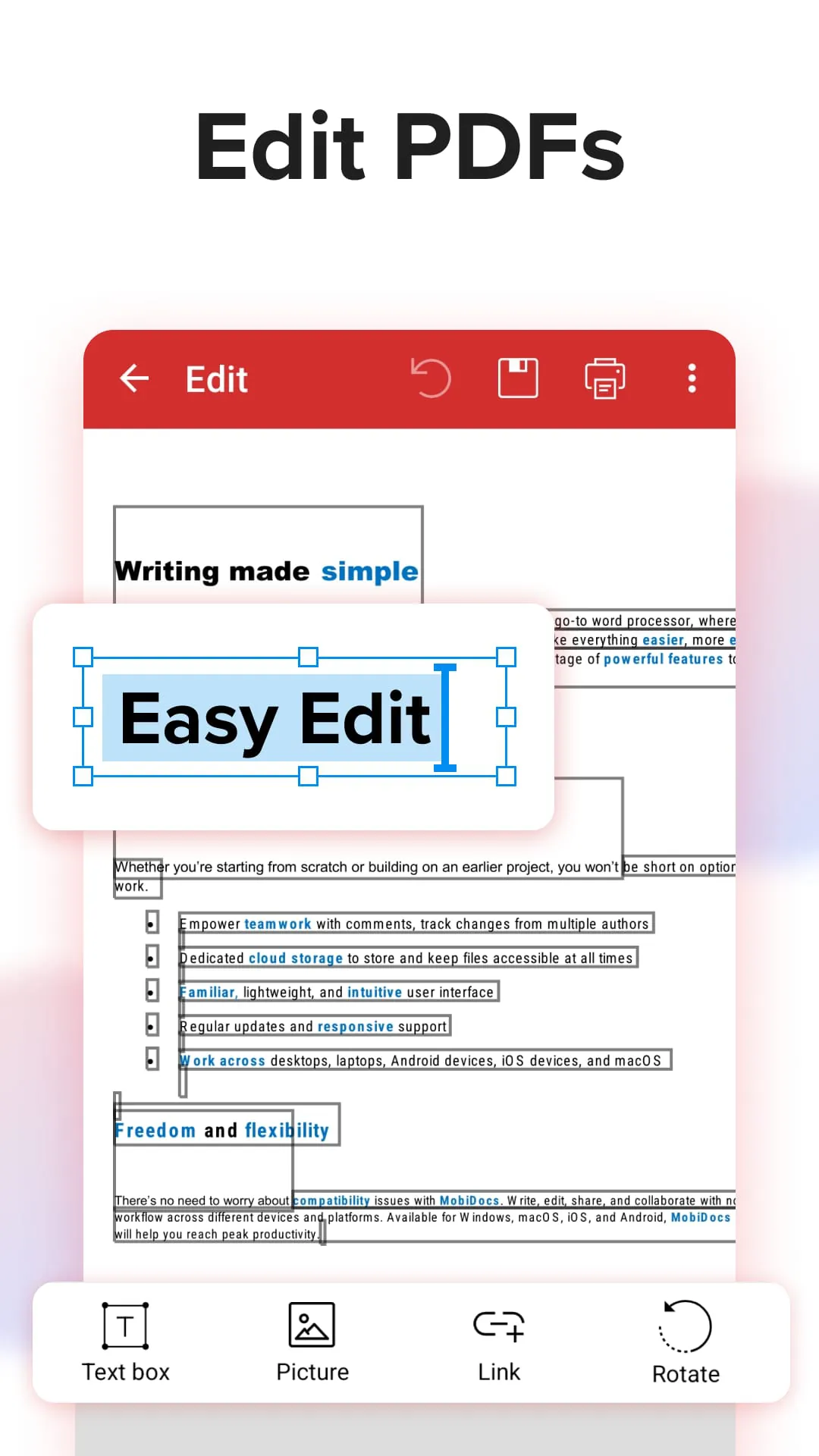 MobiPDF: PDF Editor & Scanner