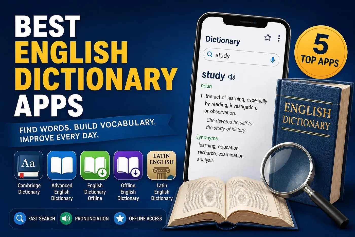 English Dictionary Apps to Expand Your Vocabulary and Improve English