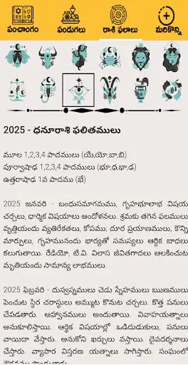 Telugu Calendar Panchang 2025