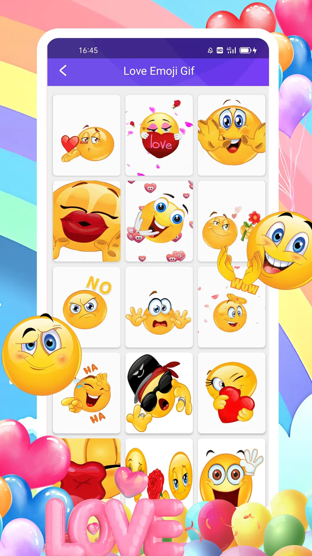WASticker Love Rose Emoji GIF