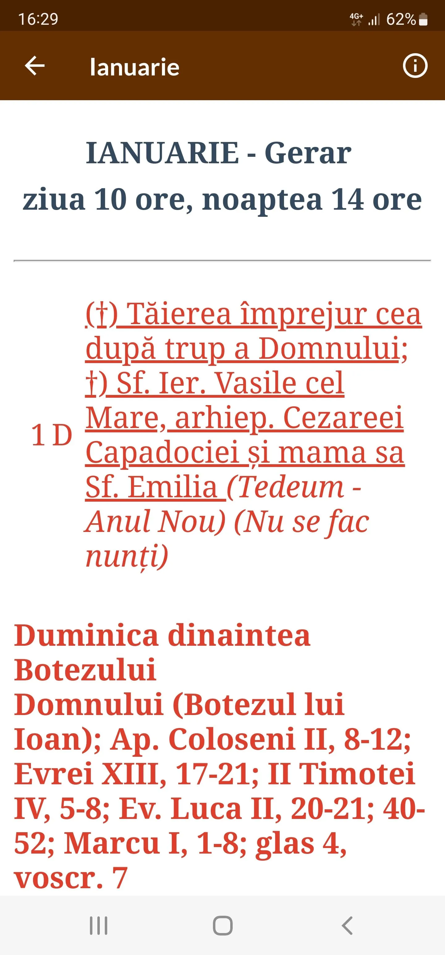 Calendar Crestin Ortodox 2025