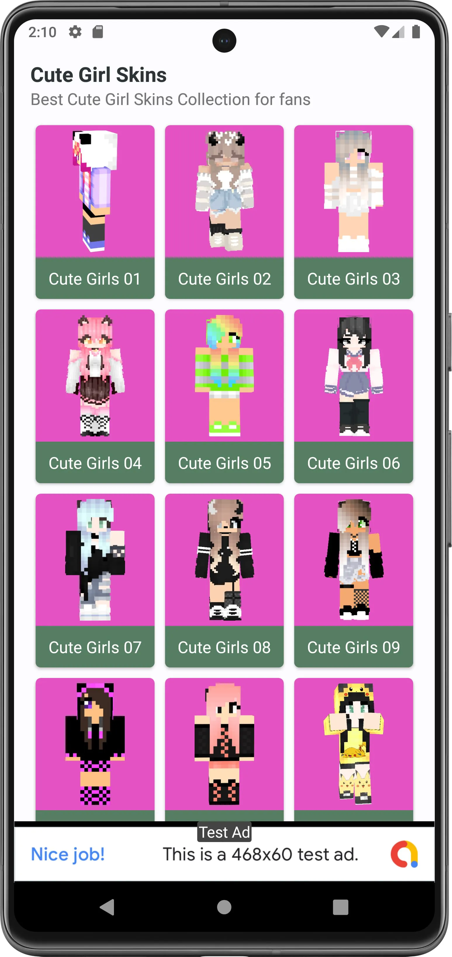 Cute Skins Girls for Minecraft