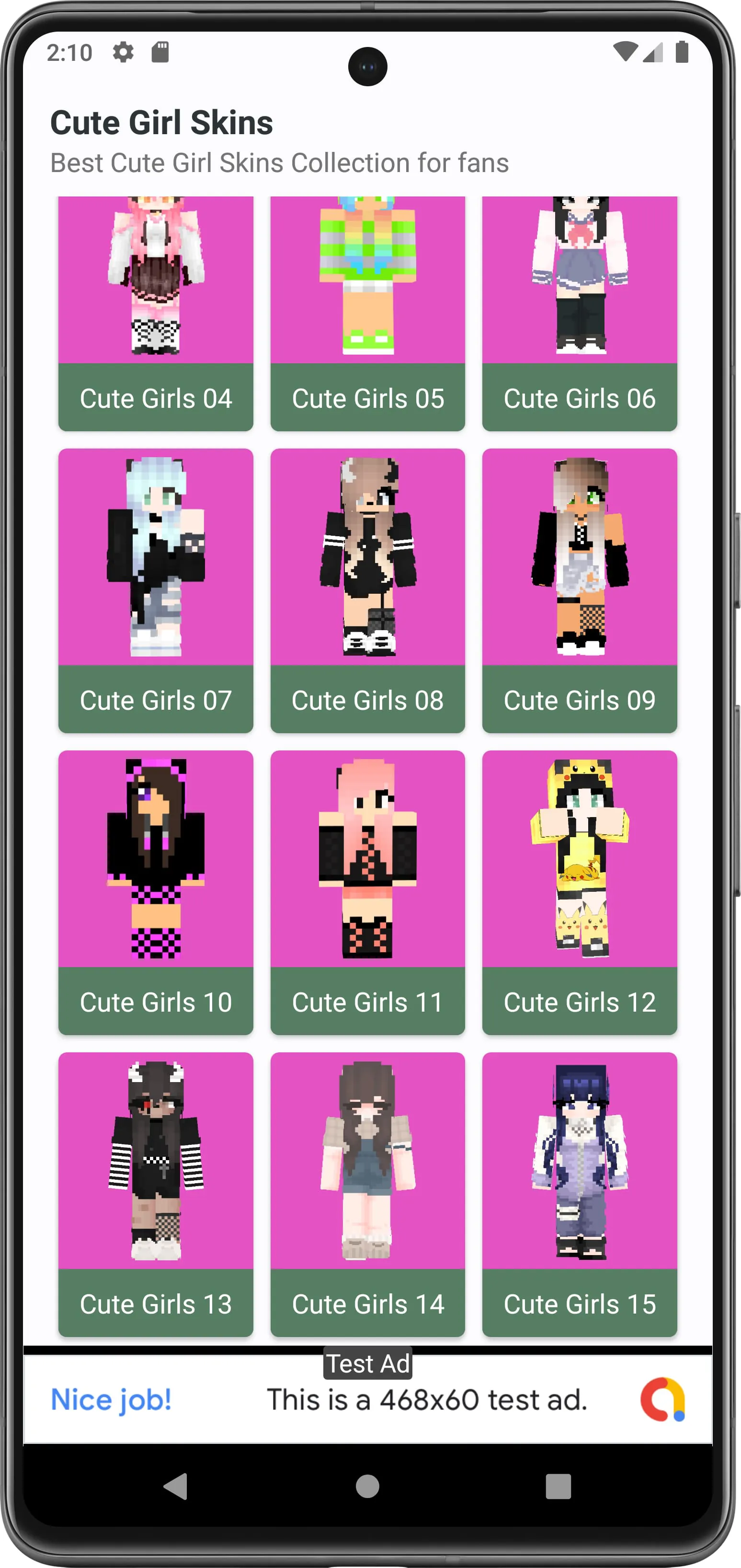 Cute Skins Girls for Minecraft