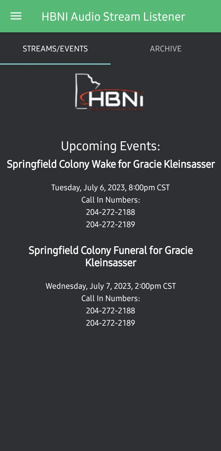 HBNI Audio Stream Listener