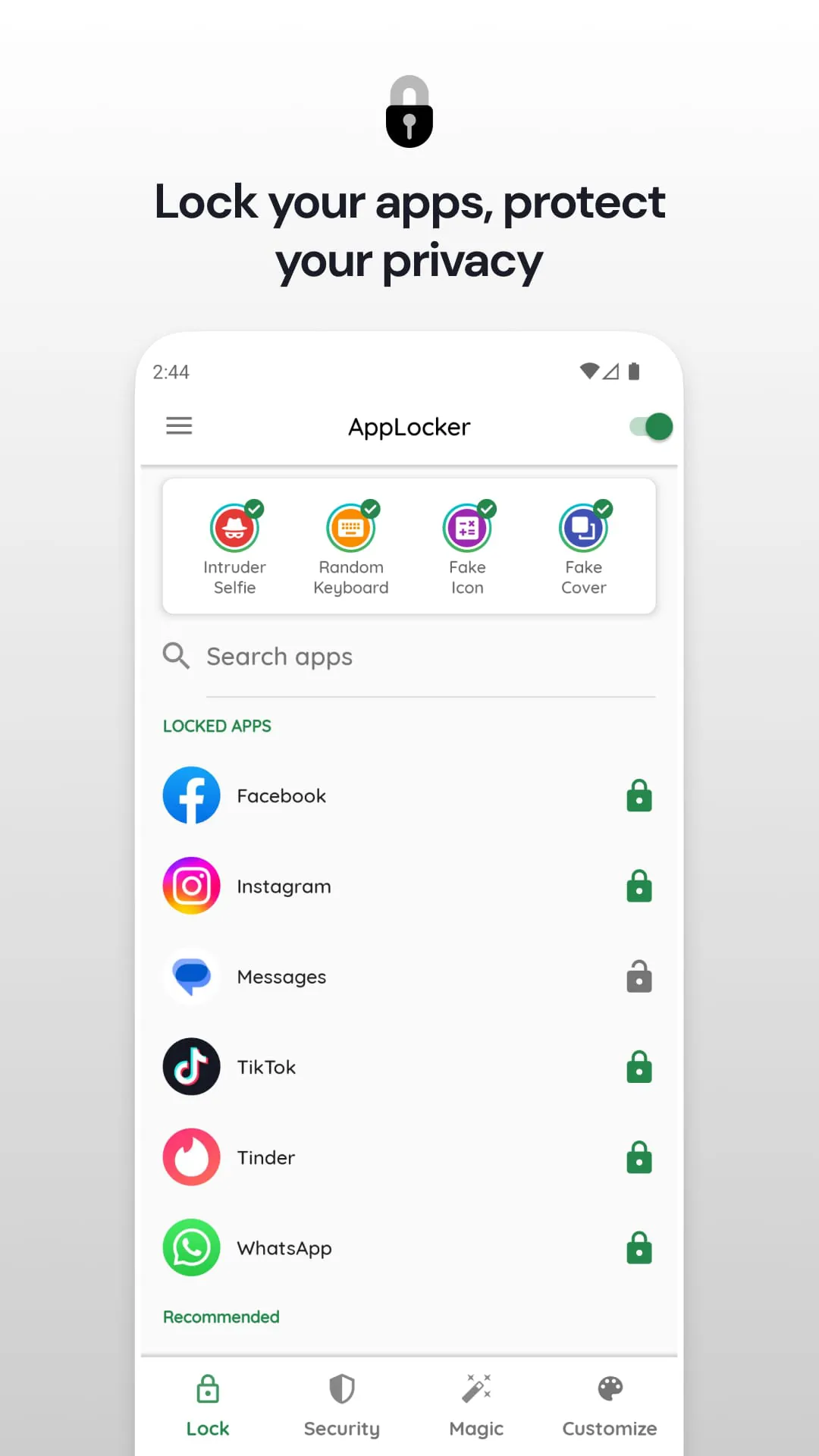 AI Locker: Hide & Lock any App