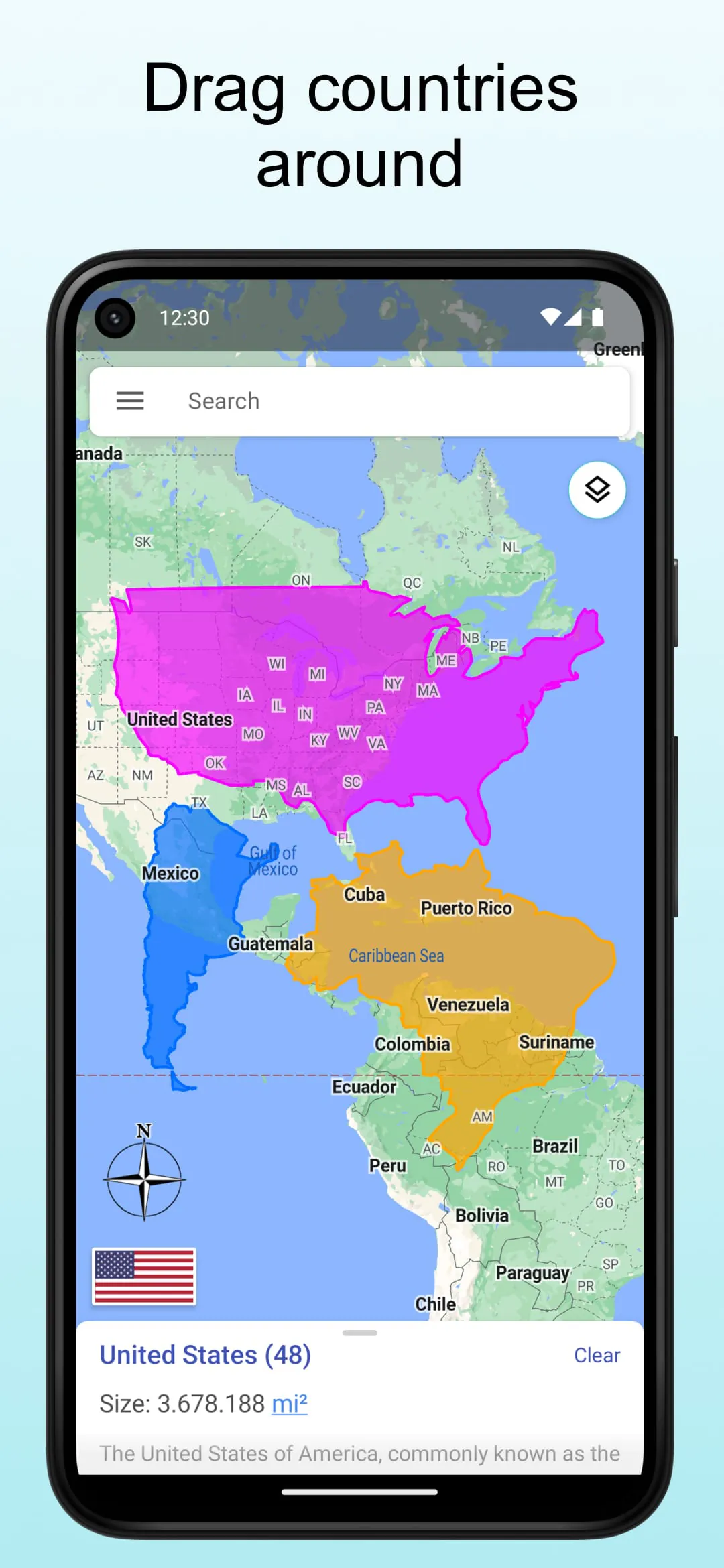 TrueWorld Maps: Country Facts