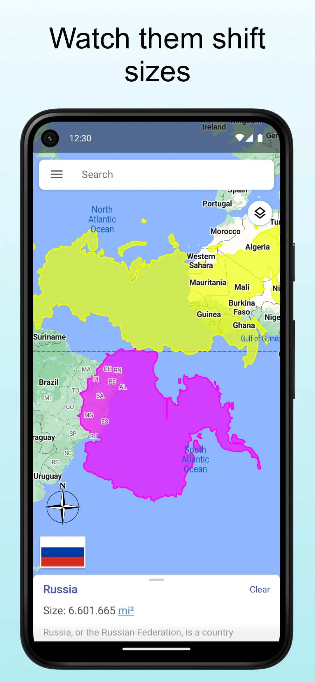TrueWorld Maps: Country Facts