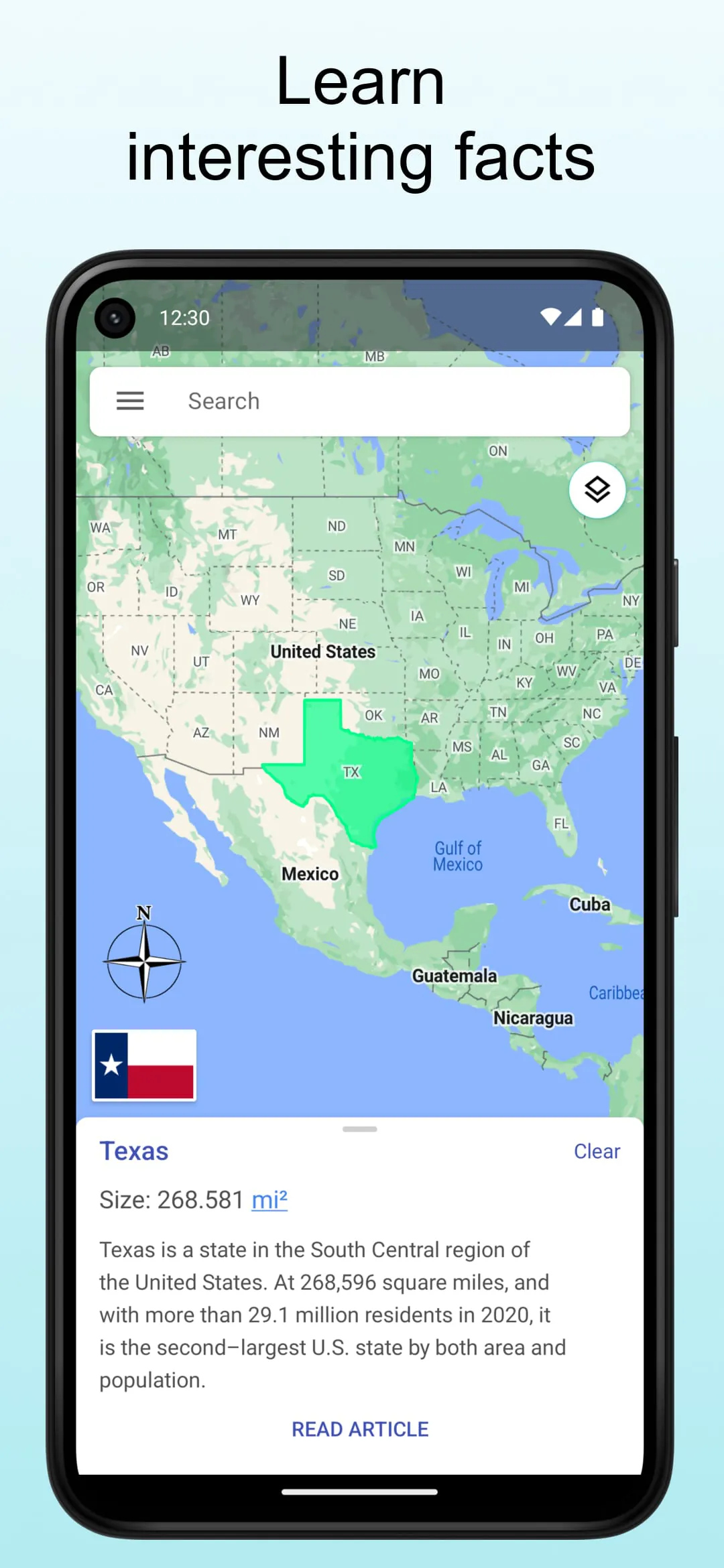 TrueWorld Maps: Country Facts