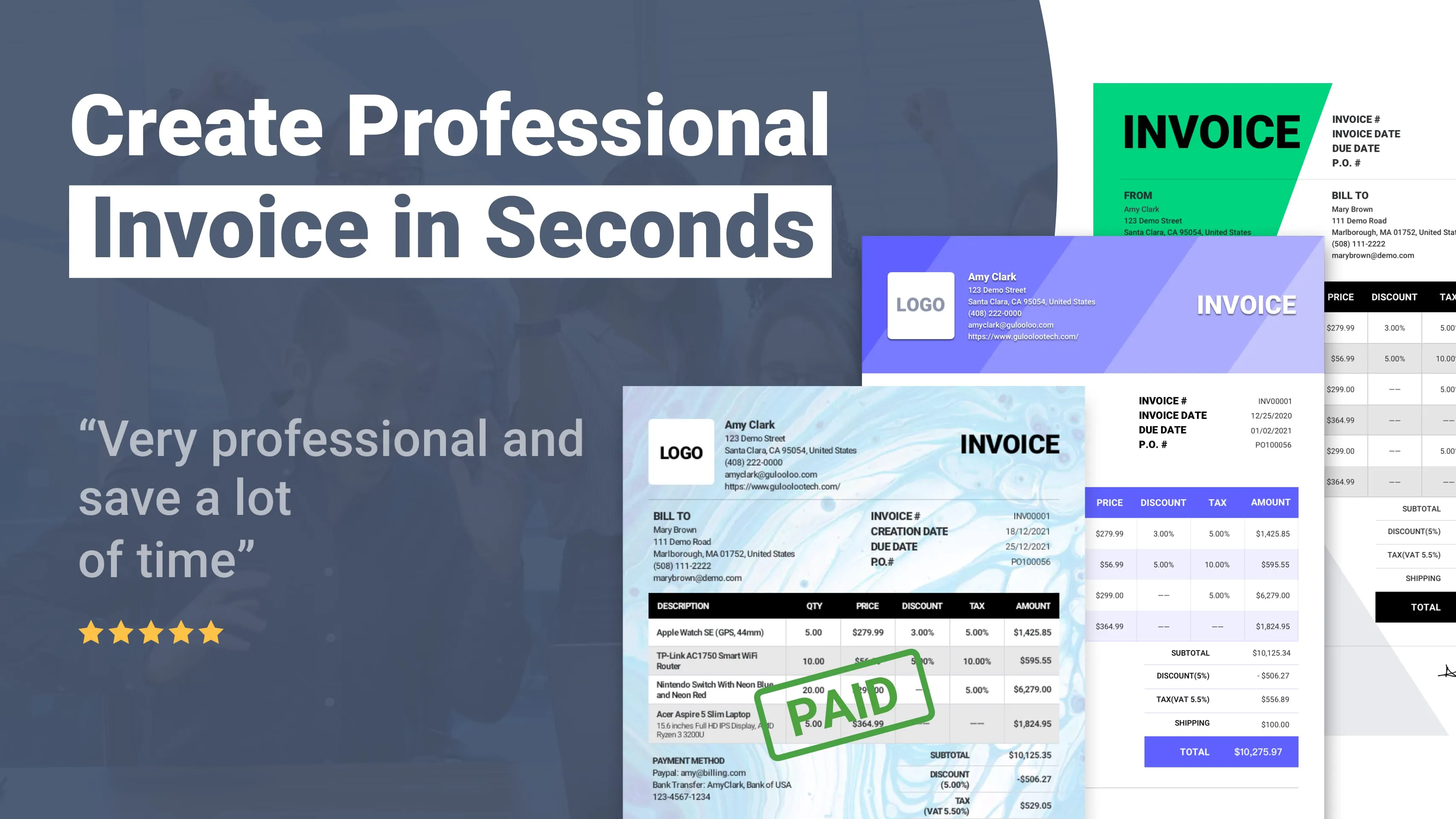Invoice Maker, Invoices Manage