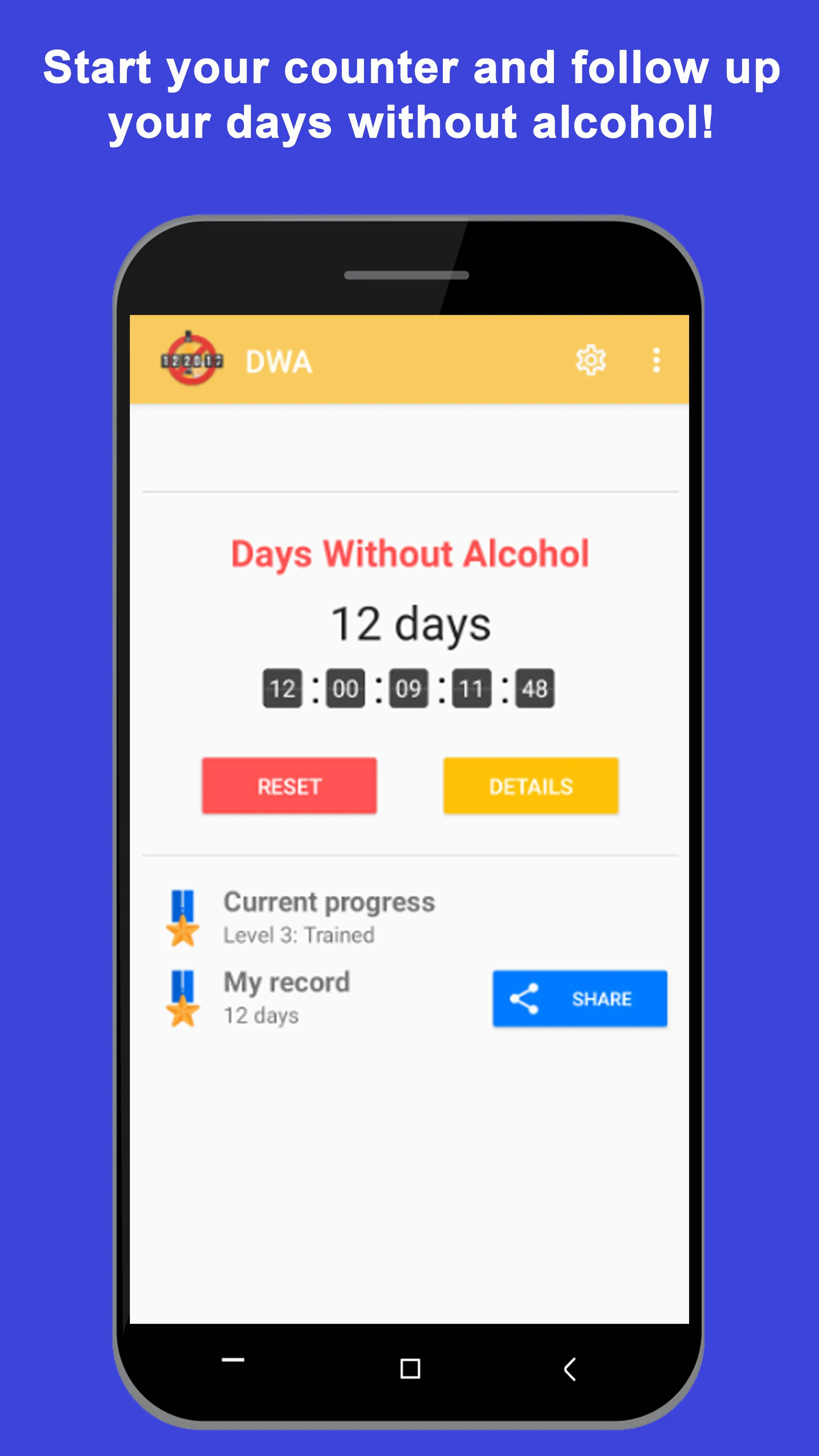 DWA: Sobriety counter