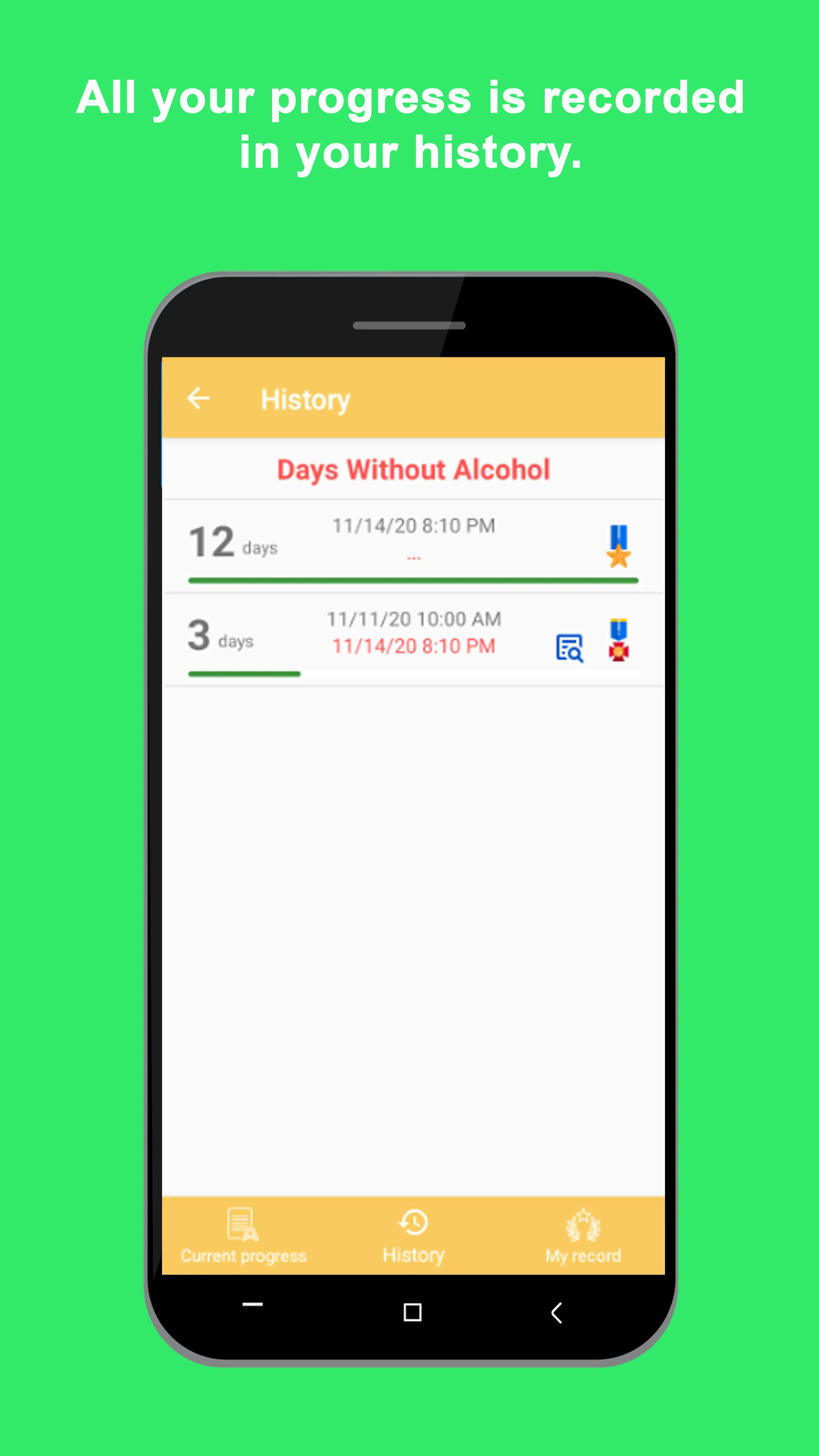 DWA: Sobriety counter