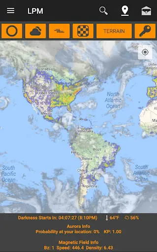 Light Pollution Map - Dark Sky
