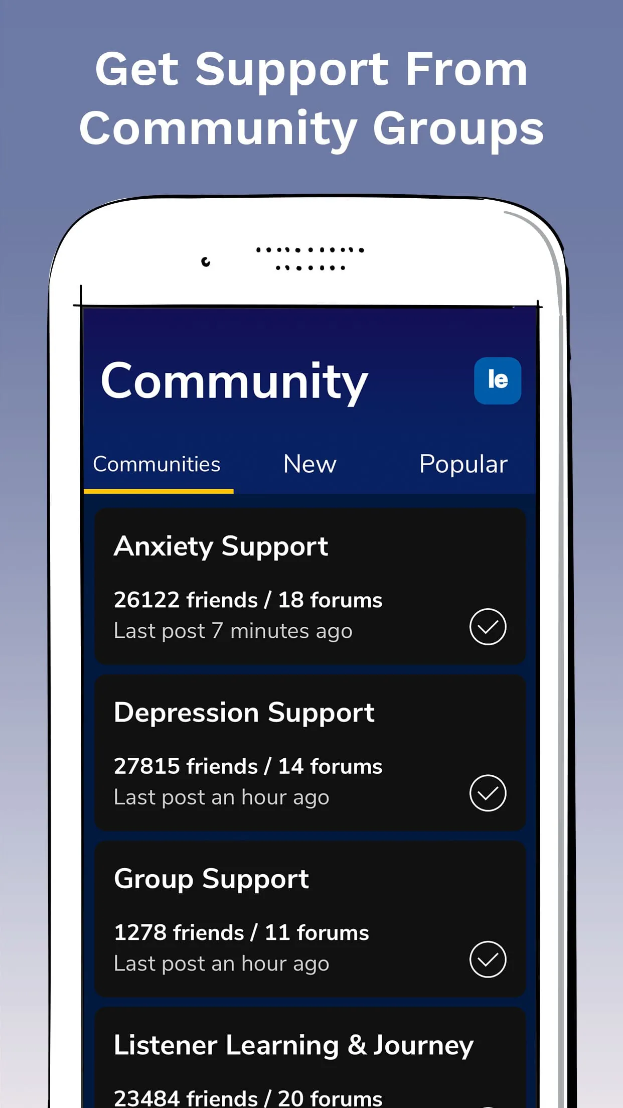 7 Cups: Therapy & Support