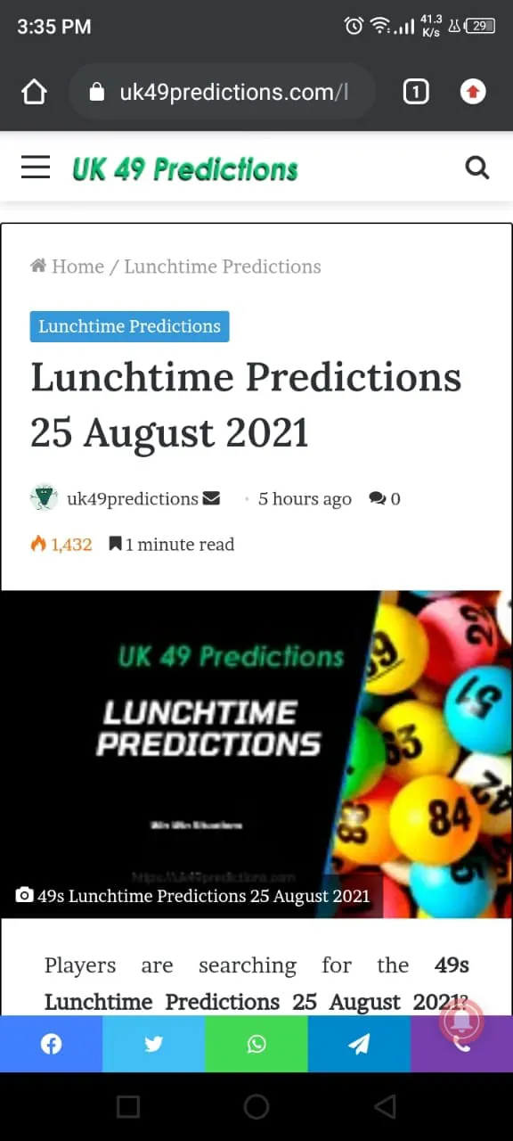 UK 49 Predictions