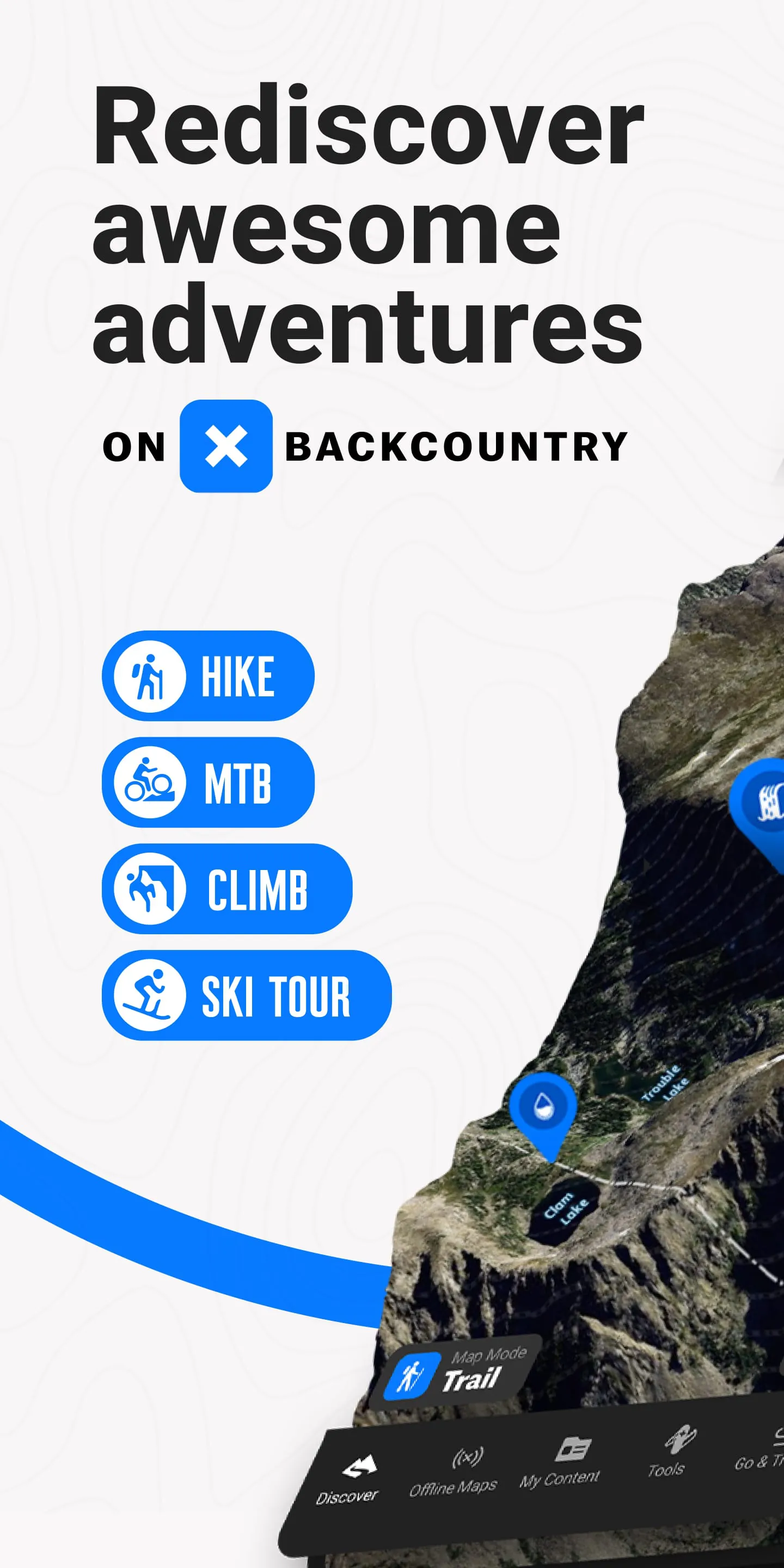 onX Backcountry Trail Maps GPS