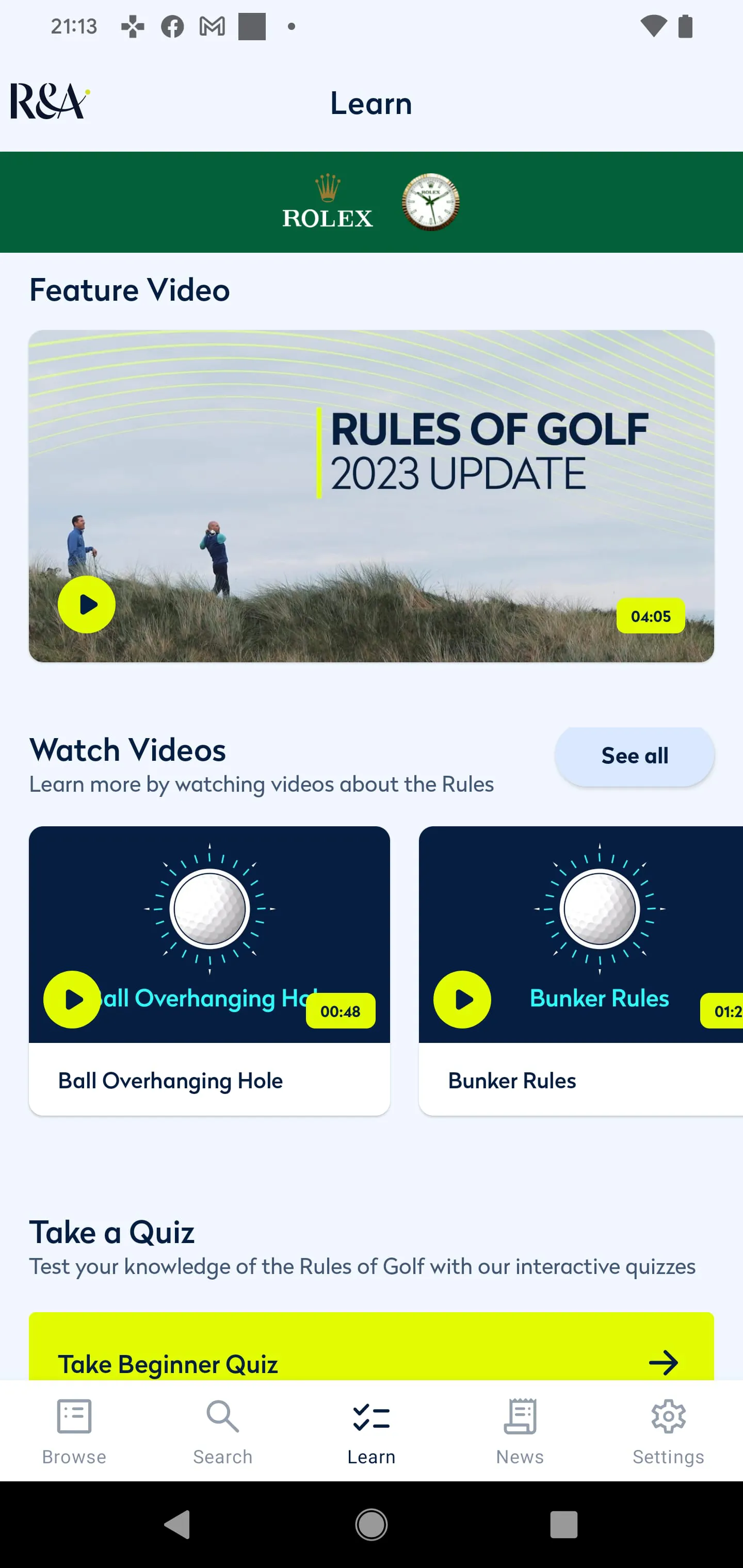 Rules of Golf 2023