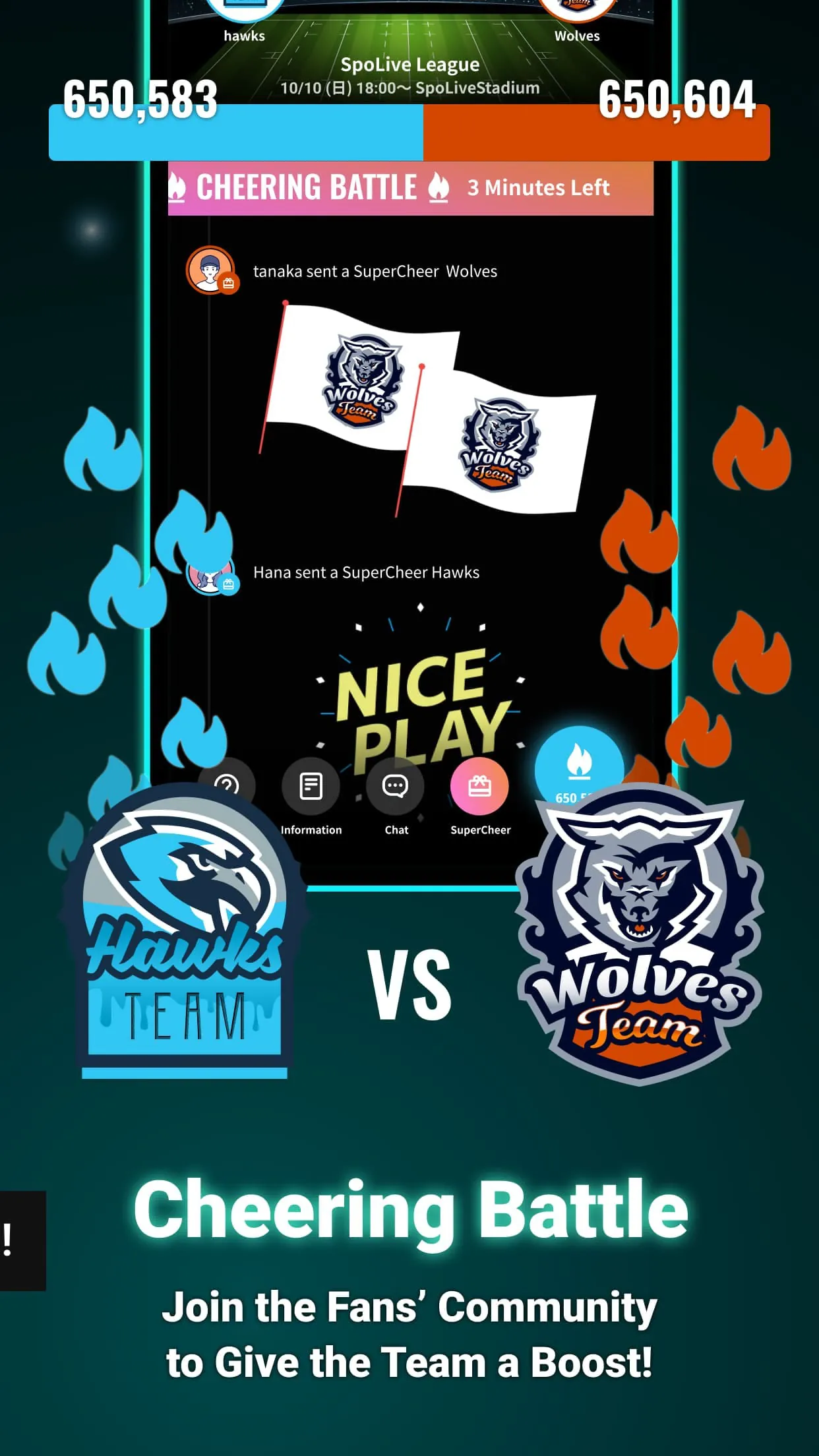 SpoLive: Live Sports&Cheering