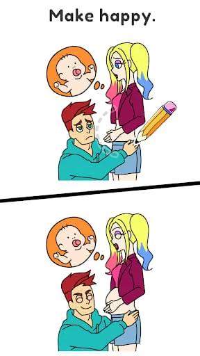 Draw Happy Queen : Puzzle Game