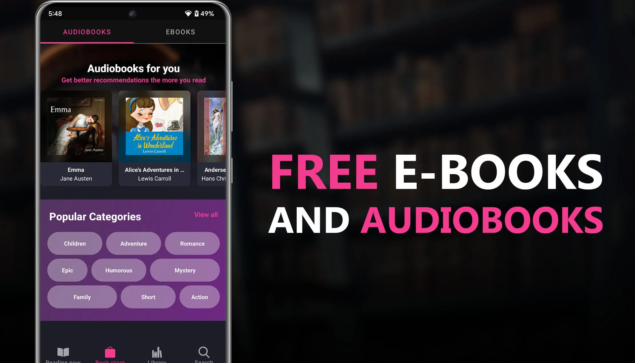 Open Audiobooks & E-books