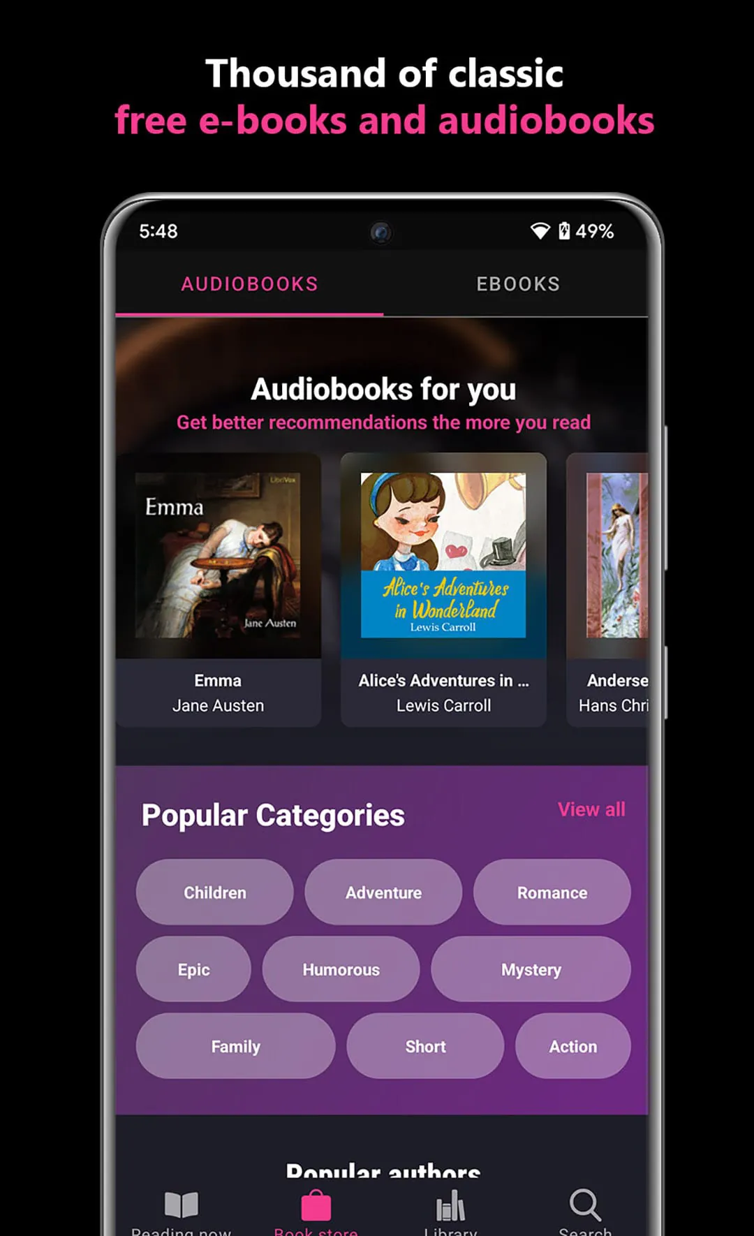 Open Audiobooks & E-books