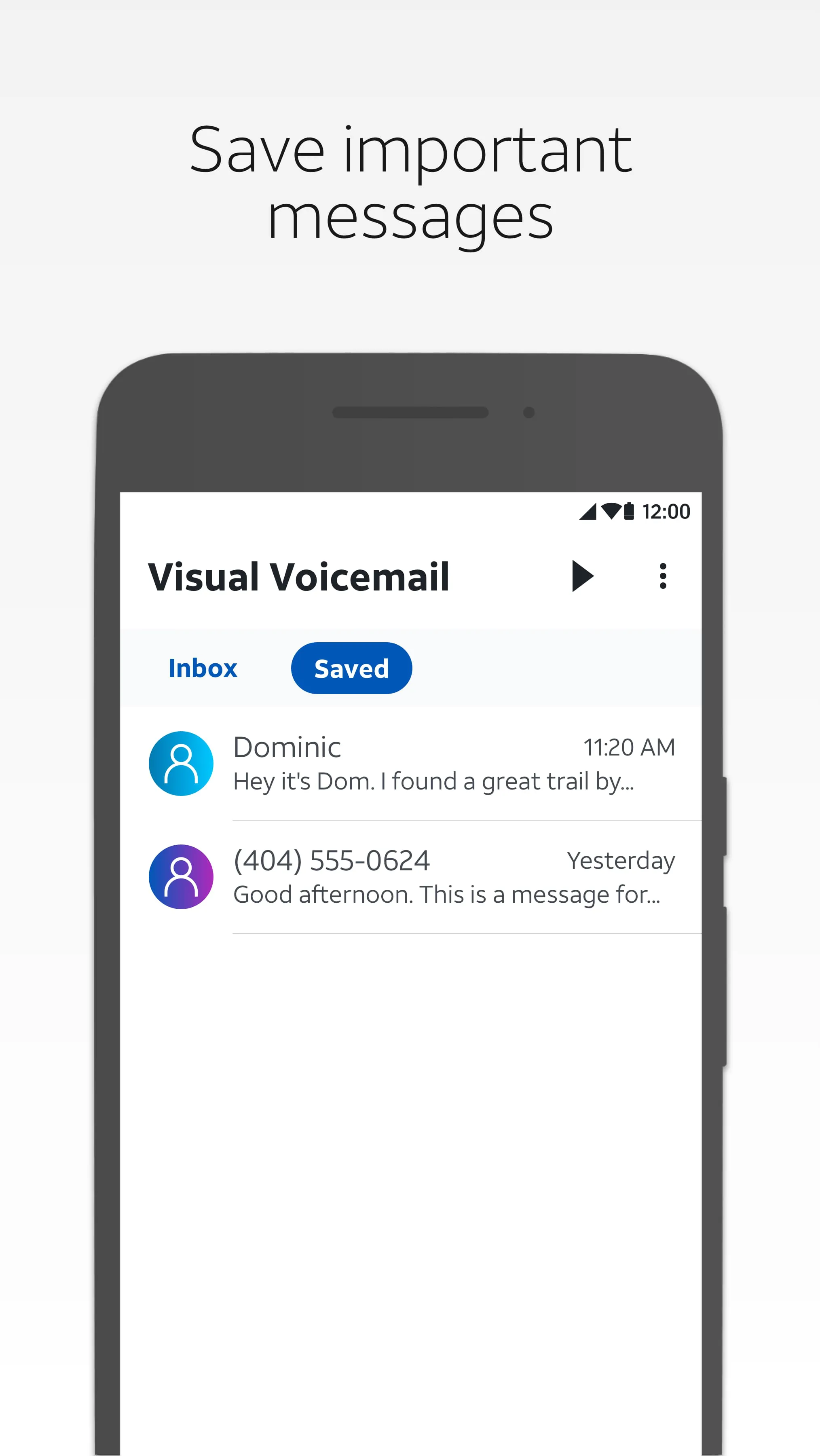 AT&T Visual Voicemail