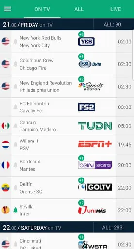 Soccer Live on TV