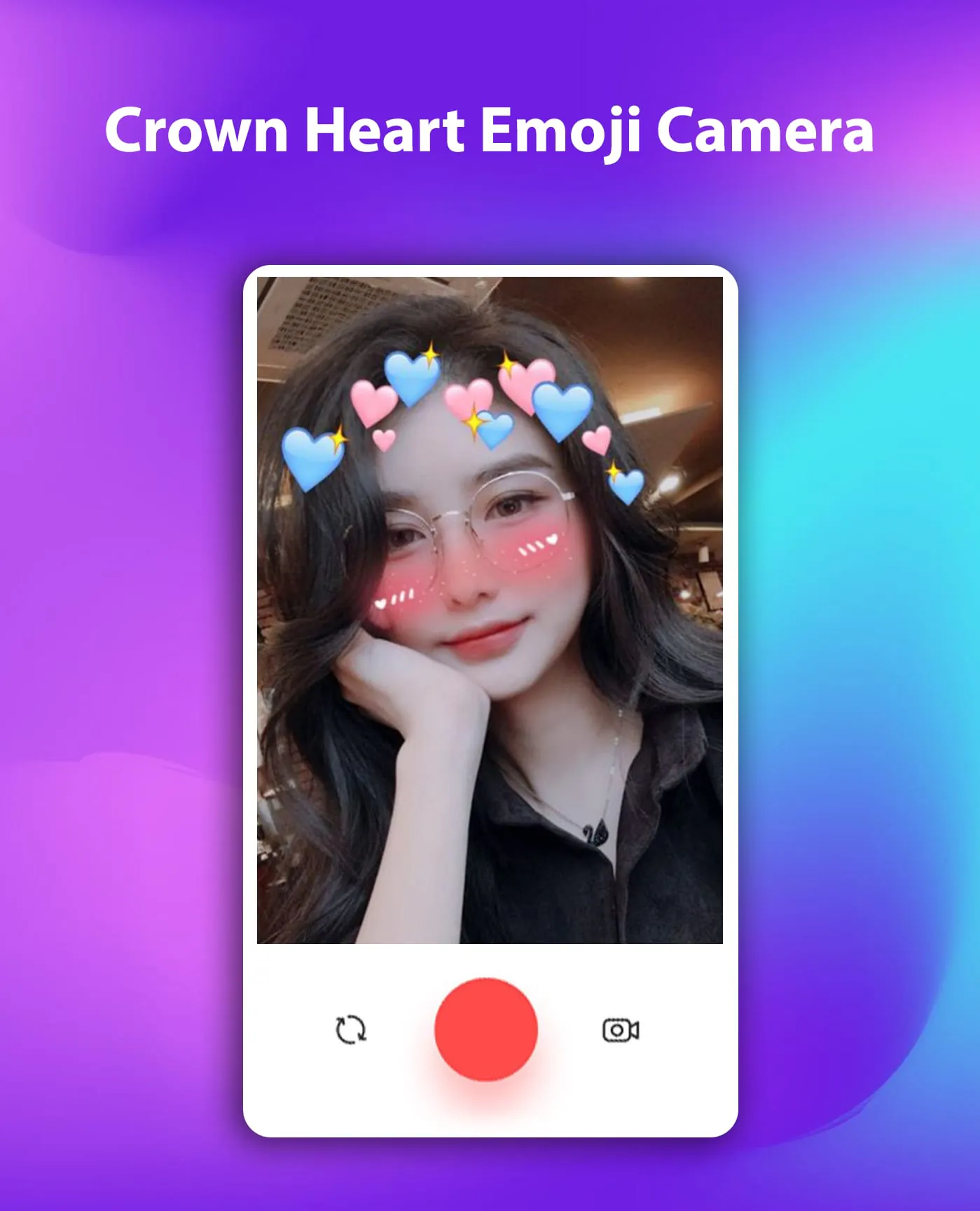 Crown Heart Emoji Camera