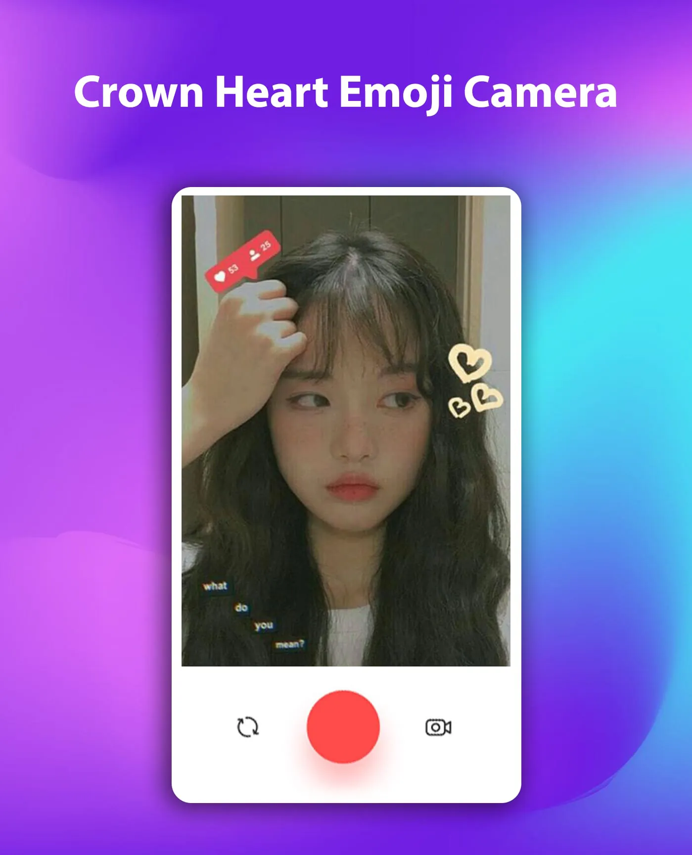 Crown Heart Emoji Camera