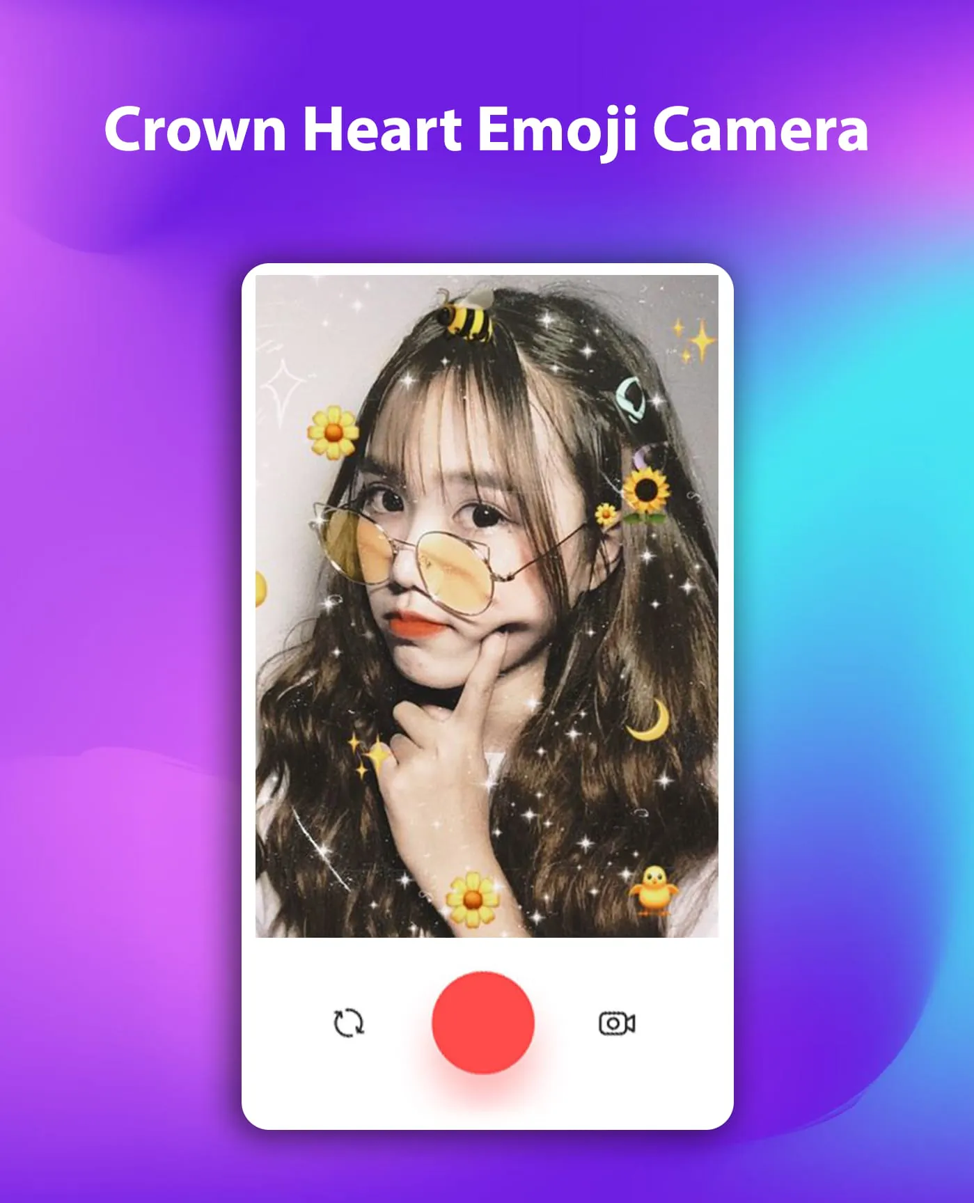 Crown Heart Emoji Camera