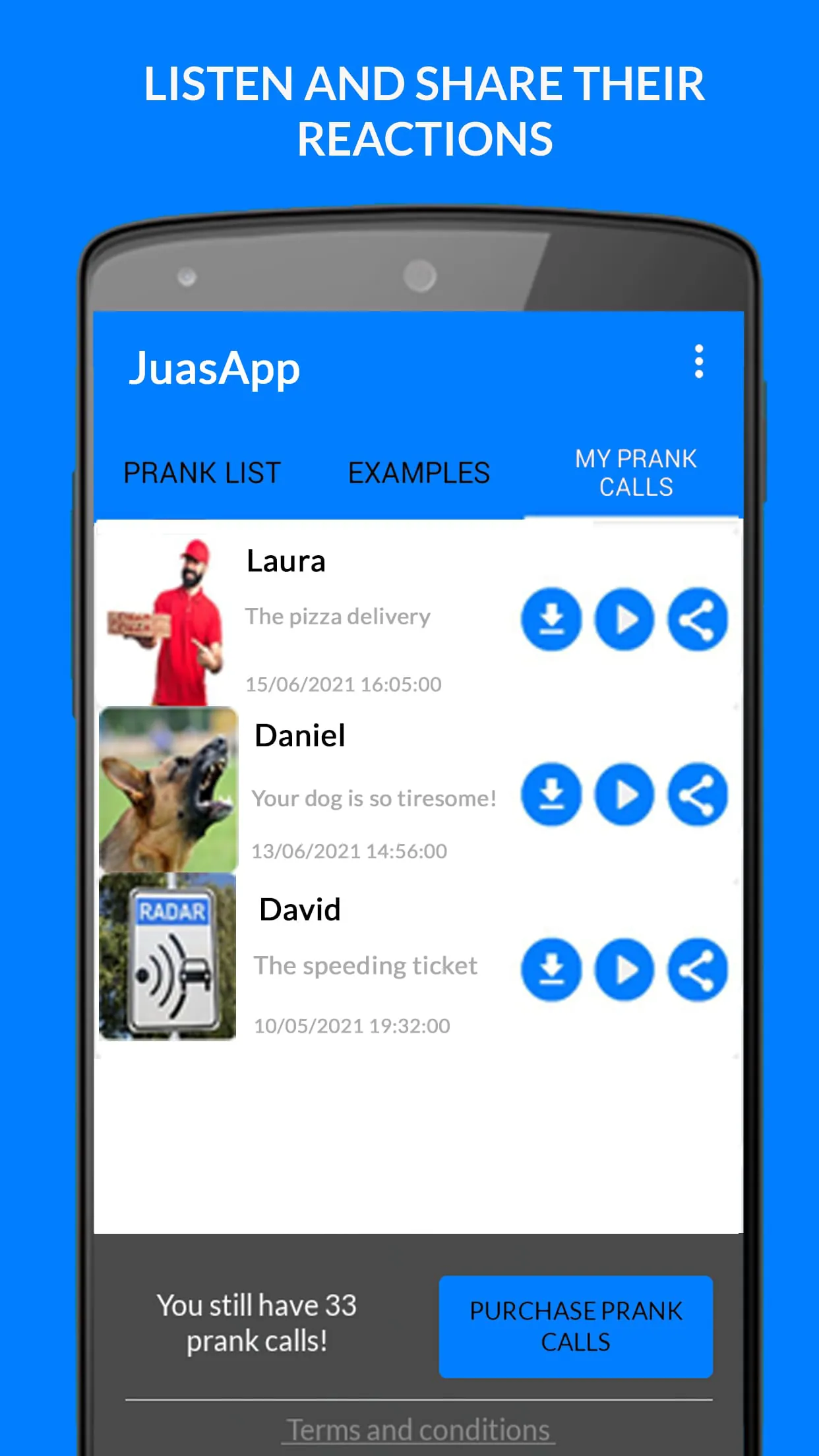 JuasApp - Prank Calls