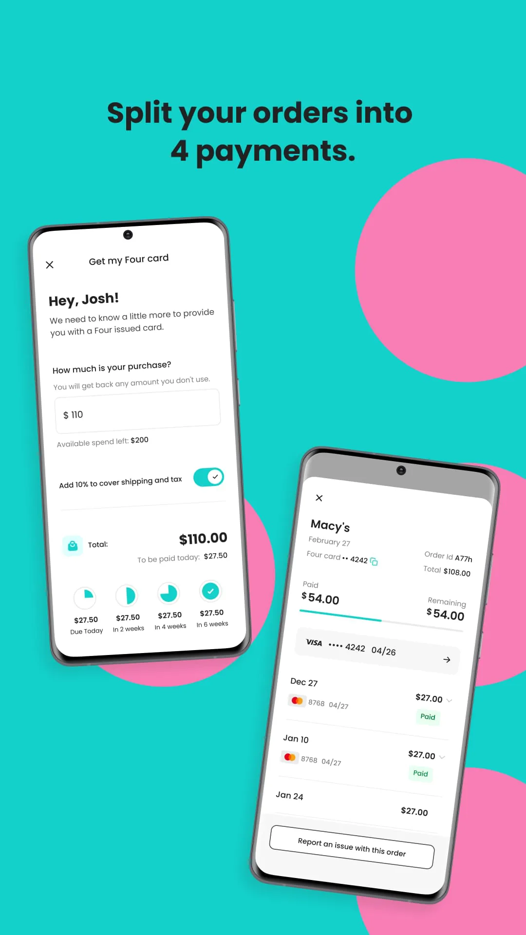 Four | Buy Now, Pay Later