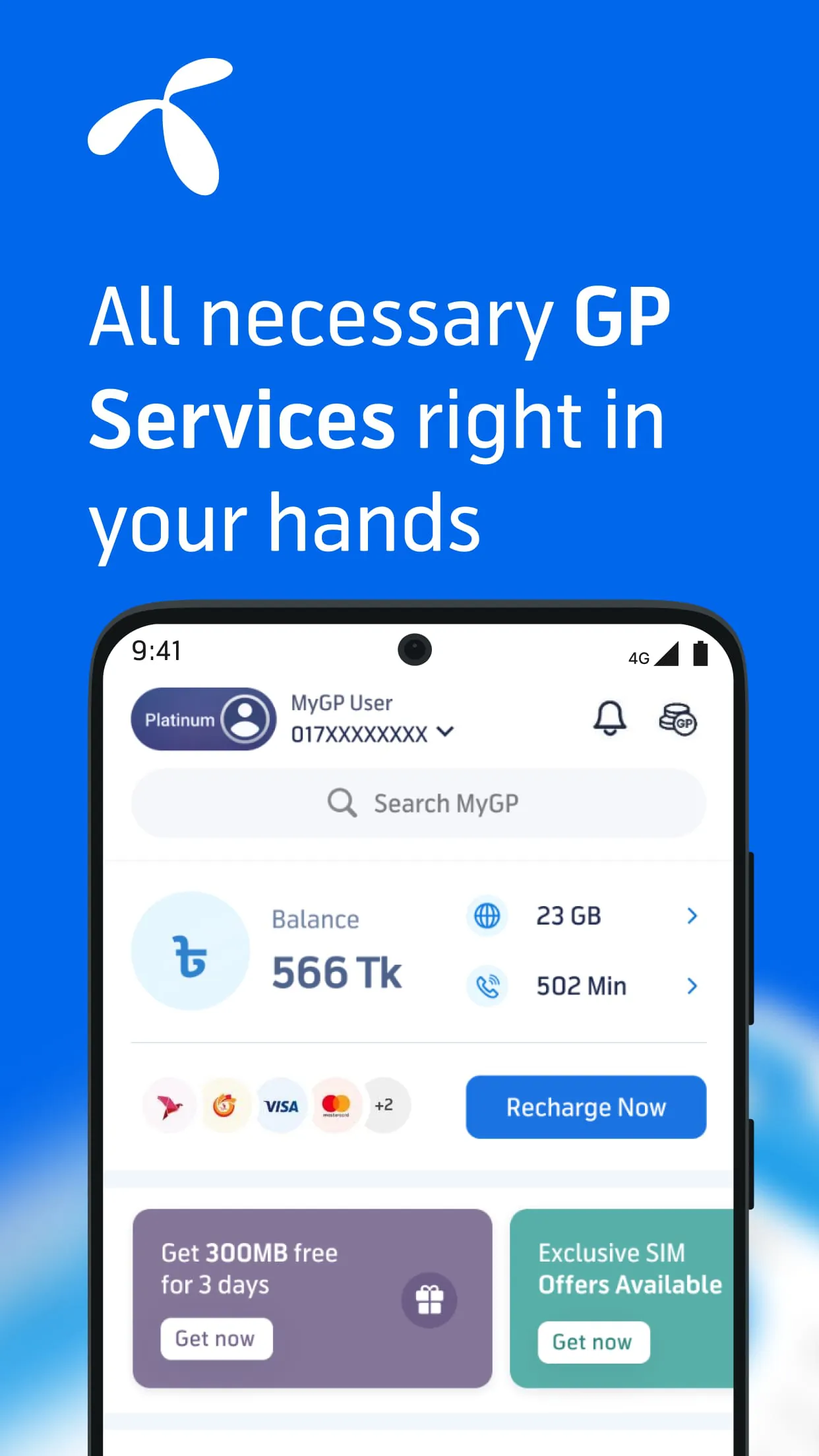 MyGP - Offer, Recharge, Sports