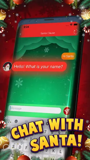 Santa Video Call Simulated