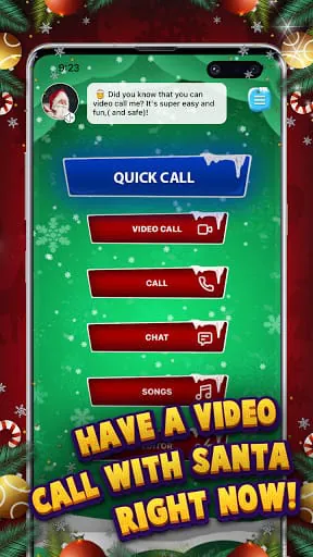 Santa Video Call Simulated