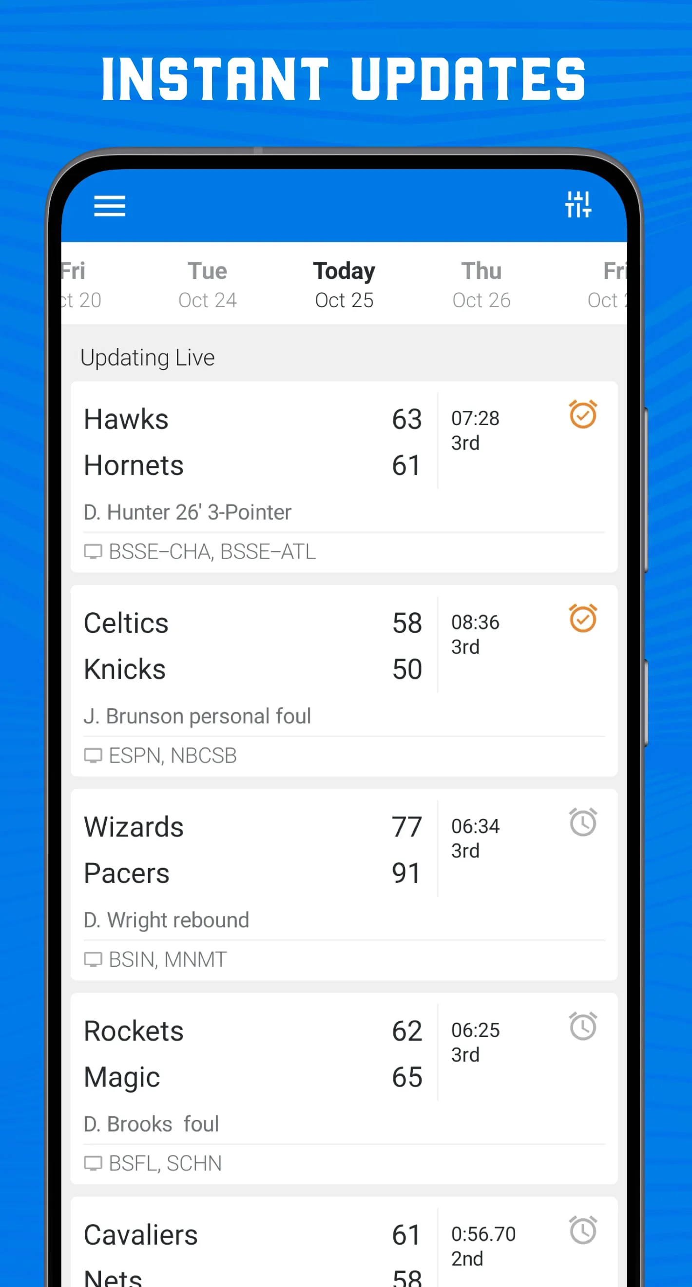 Scores App: for NBA Basketball